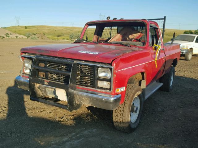 1GTHK34M8GS511014 - 1986 GMC K3500  RED photo 2