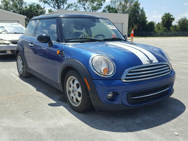 WMWSU3C57DT681829 - 2013 MINI COOPER BLUE photo 1