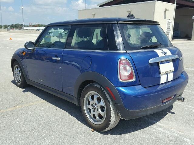 WMWSU3C57DT681829 - 2013 MINI COOPER BLUE photo 3