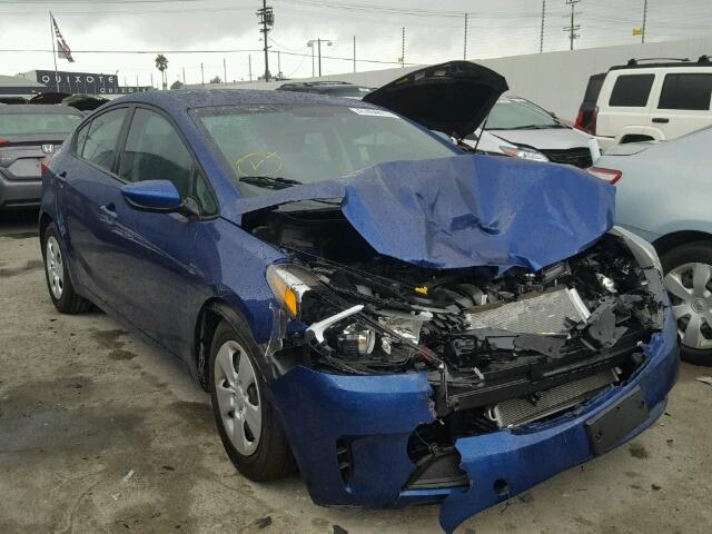 3KPFK4A76HE154013 - 2017 KIA FORTE LX BLUE photo 1