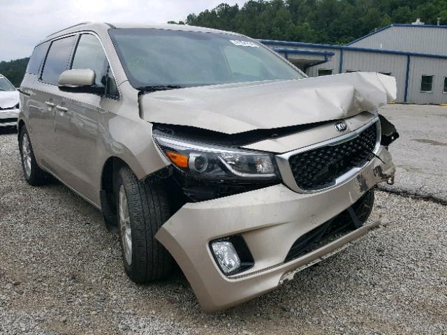 KNDMC5C10G6181716 - 2016 KIA SEDONA EX GOLD photo 1