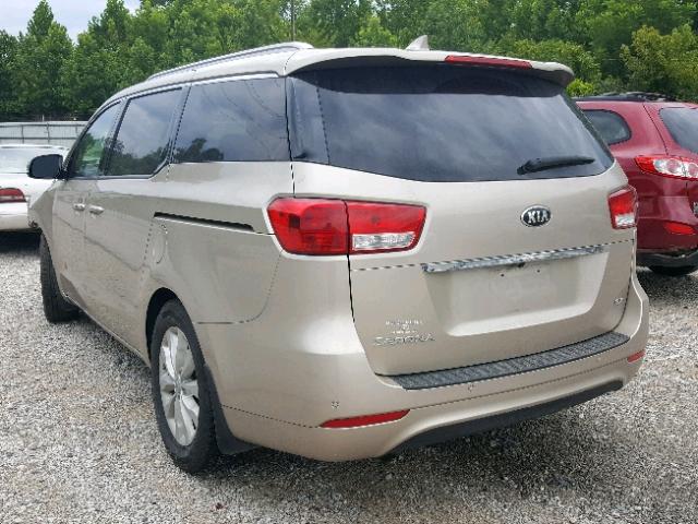 KNDMC5C10G6181716 - 2016 KIA SEDONA EX GOLD photo 3