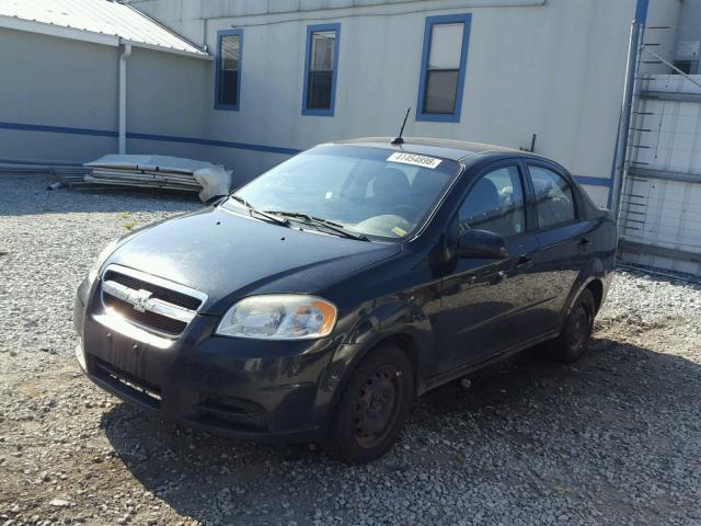 KL1TD5DE9BB242675 - 2011 CHEVROLET AVEO LS BLACK photo 2