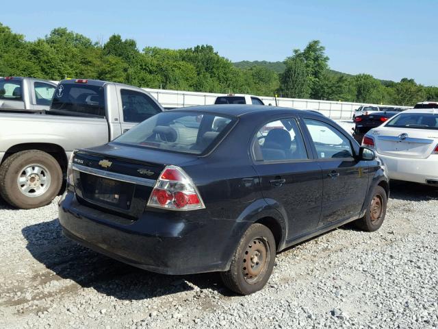 KL1TD5DE9BB242675 - 2011 CHEVROLET AVEO LS BLACK photo 4