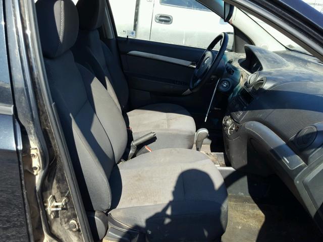 KL1TD5DE9BB242675 - 2011 CHEVROLET AVEO LS BLACK photo 5