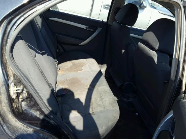 KL1TD5DE9BB242675 - 2011 CHEVROLET AVEO LS BLACK photo 6