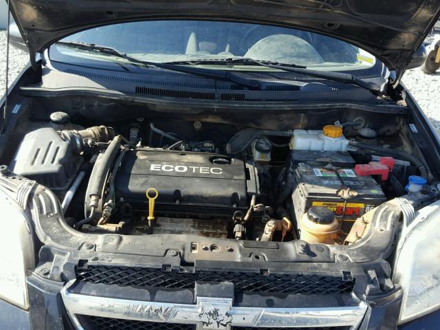 KL1TD5DE9BB242675 - 2011 CHEVROLET AVEO LS BLACK photo 7