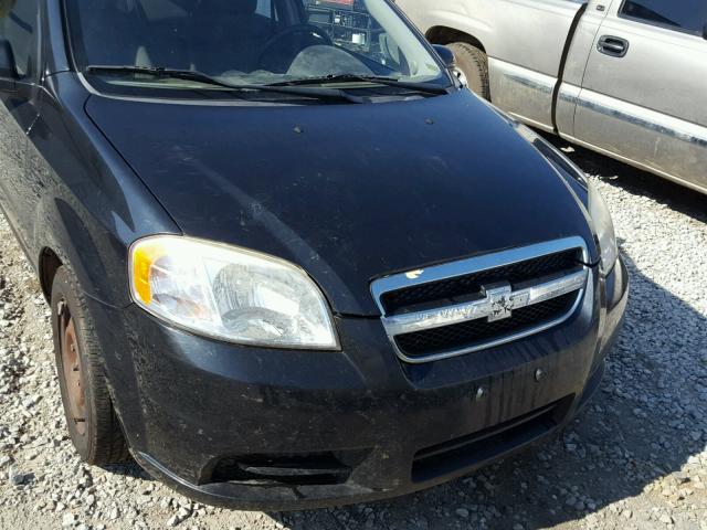 KL1TD5DE9BB242675 - 2011 CHEVROLET AVEO LS BLACK photo 9
