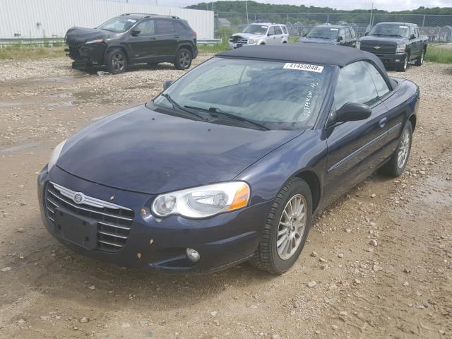 1C3EL55R14N108125 - 2004 CHRYSLER SEBRING LX BLUE photo 2