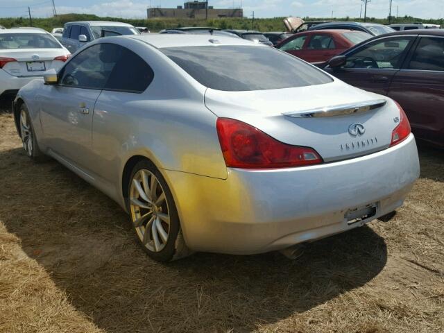 JNKCV64E98M130062 - 2008 INFINITI G37 SILVER photo 3