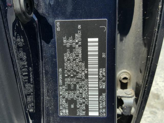 JTLKT324764092330 - 2006 TOYOTA SCION XB Көк фото 10