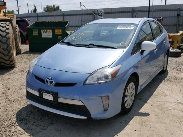 JTDKN3DP8C3012533 - 2012 TOYOTA PRIUS PLUG BLUE photo 2