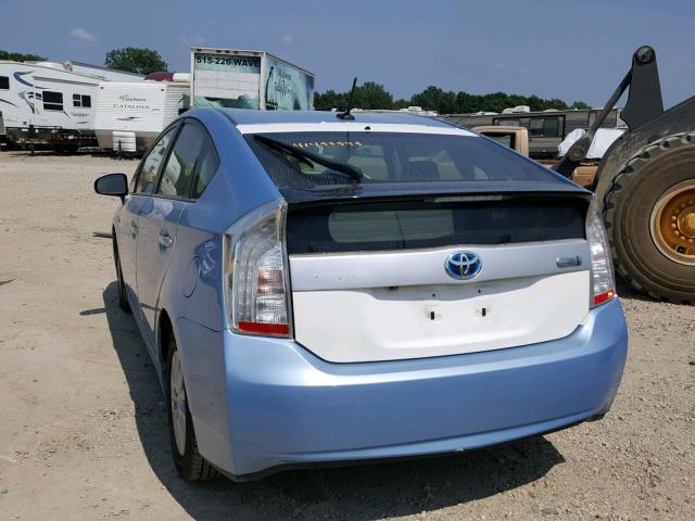 JTDKN3DP8C3012533 - 2012 TOYOTA PRIUS PLUG BLUE photo 3