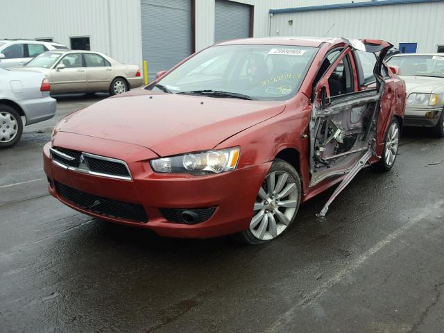 JA3AU86U88U008948 - 2008 MITSUBISHI LANCER GTS RED photo 2