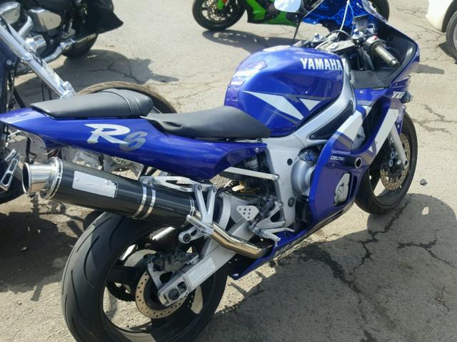 JYARJ04E61A017175 - 2001 YAMAHA YZFR6 L BLUE photo 4