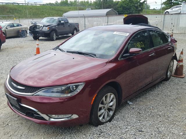 1C3CCCCG2FN551142 - 2015 CHRYSLER 200 C RED photo 2