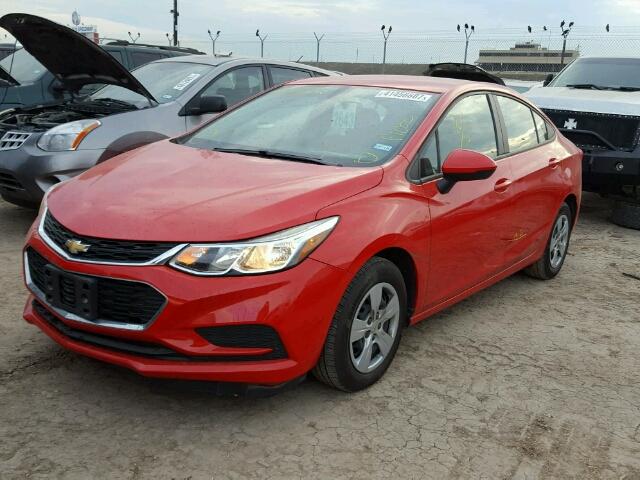 1G1BC5SM8G7281567 - 2016 CHEVROLET CRUZE RED photo 2