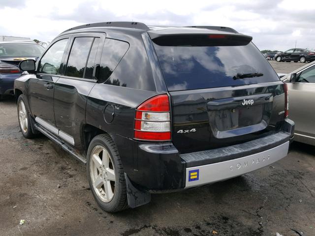 1J8FF57W47D205493 - 2007 JEEP COMPASS LI BLACK photo 3