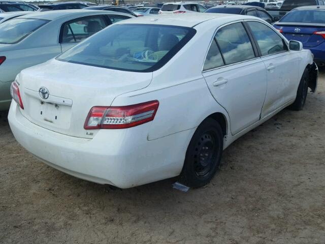 4T4BF3EK2AR049618 - 2010 TOYOTA CAMRY BASE WHITE photo 4