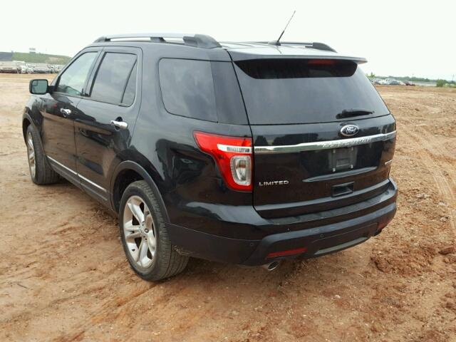 1FM5K7F85DGB88738 - 2013 FORD EXPLORER L BLACK photo 3