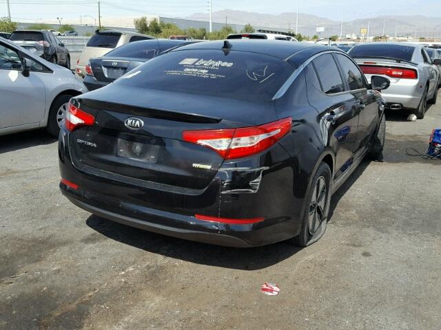 KNAGM4AD1C5027966 - 2012 KIA OPTIMA HYB BLACK photo 4