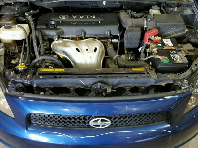 JTKDE167480253923 - 2008 TOYOTA SCION BLUE photo 7