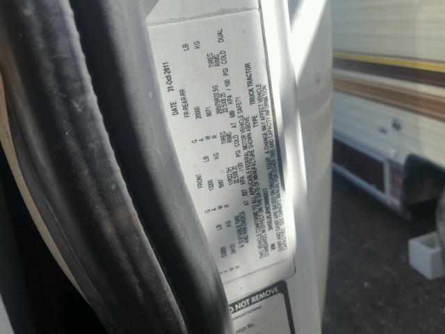 3HSDJSJR9CN606617 - 2012 INTERNATIONAL PROSTAR أبيض صورة 10