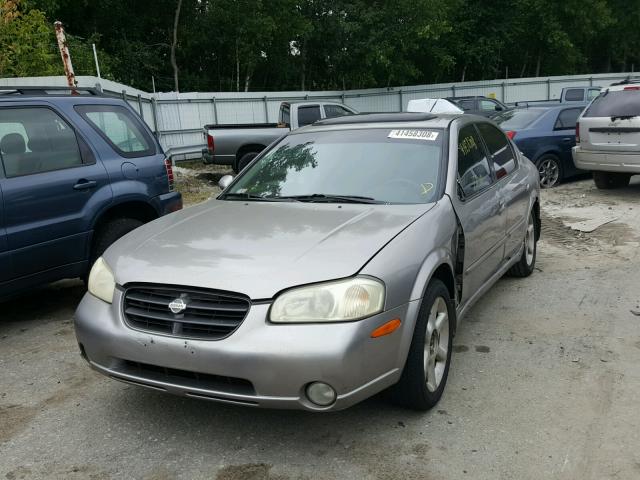 JN1CA31AX1T313319 - 2001 NISSAN MAXIMA GXE GRAY photo 2