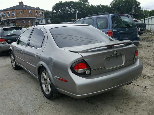 JN1CA31AX1T313319 - 2001 NISSAN MAXIMA GXE GRAY photo 3