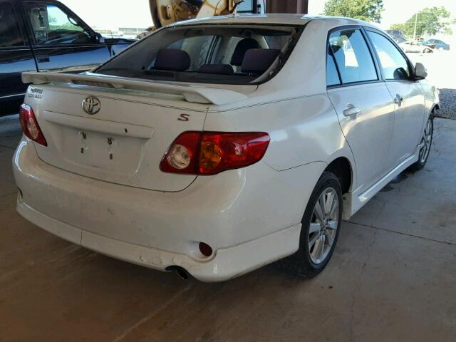 1NXBU40E59Z084088 - 2009 TOYOTA COROLLA BA WHITE photo 4