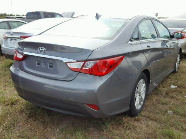 5NPEB4AC7EH816018 - 2014 HYUNDAI SONATA GLS GRAY photo 4