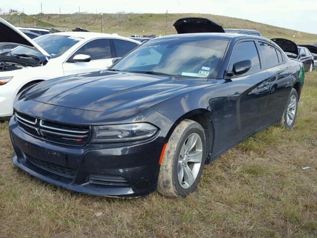 2C3CDXBG4FH738557 - 2015 DODGE CHARGER SE BLACK photo 2