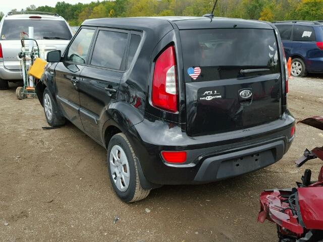 KNDJT2A51C7465027 - 2012 KIA SOUL BLACK photo 3