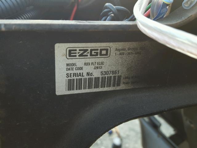 5307861 - 2013 EZGO GOLF CART BLACK photo 10