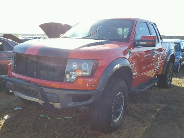 1FTEX1EV3AFA20771 - 2010 FORD F150 RED photo 2