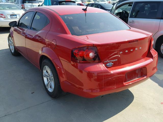 1B3BD2FG9BN510562 - 2011 DODGE AVENGER LU RED photo 3