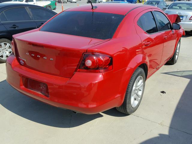 1B3BD2FG9BN510562 - 2011 DODGE AVENGER LU RED photo 4