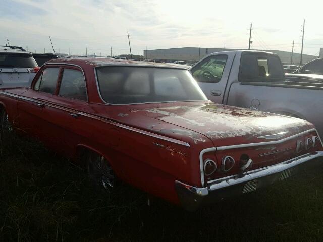 21669S132258 - 1962 CHEVROLET BEL AIR RED photo 3