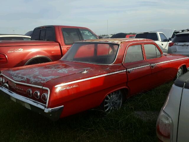 21669S132258 - 1962 CHEVROLET BEL AIR RED photo 4