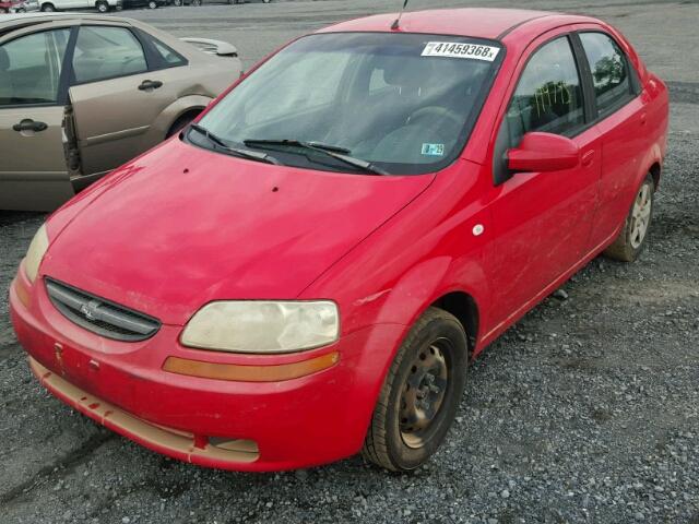 KL1TD566X6B672890 - 2006 CHEVROLET AVEO BASE RED photo 2