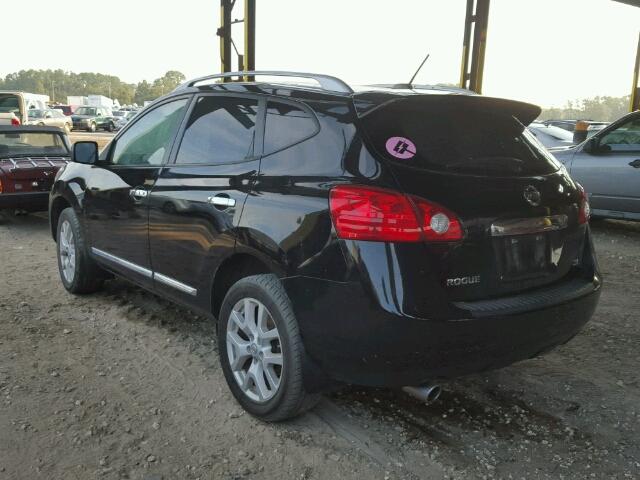 JN8AS5MT4BW565548 - 2011 NISSAN ROGUE BLACK photo 3