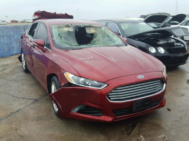 3FA6P0H7XFR169206 - 2015 FORD FUSION SE RED photo 1