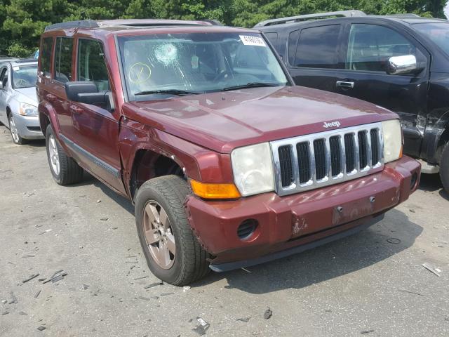 1J8HG48K17C611927 - 2007 JEEP COMMANDER RED photo 1
