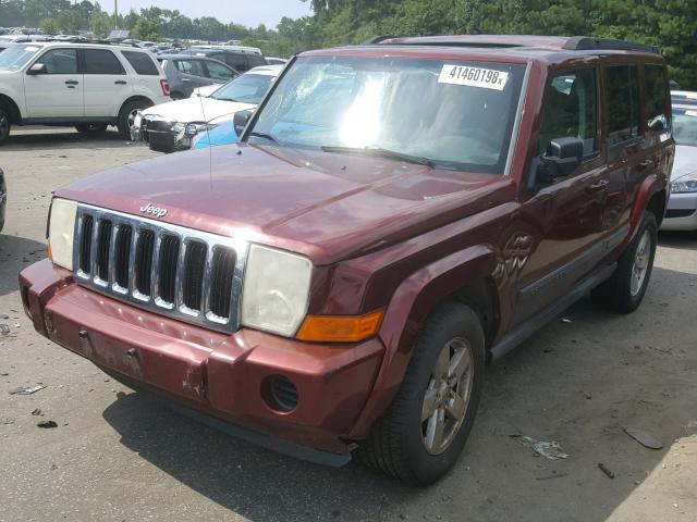 1J8HG48K17C611927 - 2007 JEEP COMMANDER RED photo 2