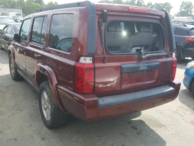 1J8HG48K17C611927 - 2007 JEEP COMMANDER RED photo 3
