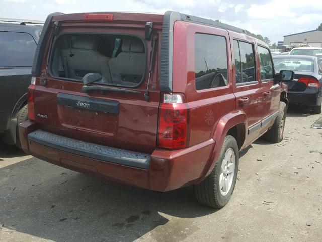 1J8HG48K17C611927 - 2007 JEEP COMMANDER RED photo 4