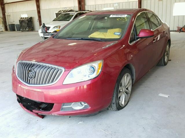 1G4PS5SK0D4176903 - 2013 BUICK VERANO MAROON photo 2