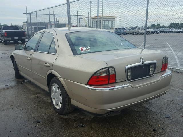 1LNHM86S44Y672144 - 2004 LINCOLN LS ოქროსფერი ფოტო 3