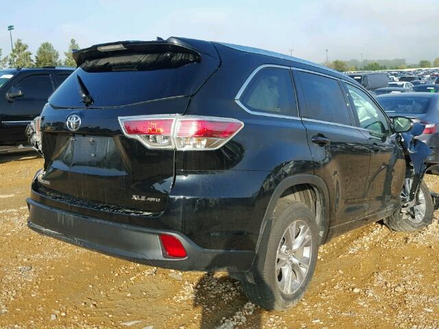 5TDJKRFH0ES018261 - 2014 TOYOTA HIGHLANDER BLACK photo 4