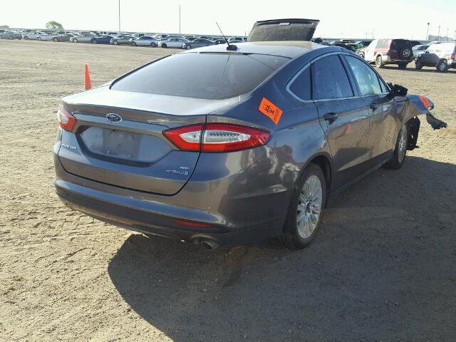 3FA6P0LUXDR324458 - 2013 FORD FUSION SE GREEN photo 4